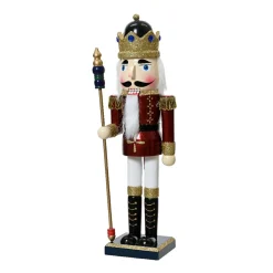 KAEMINGK Soldat Casse-noisette en bois (H50 cm) Roi Louis Bordeaux Hot