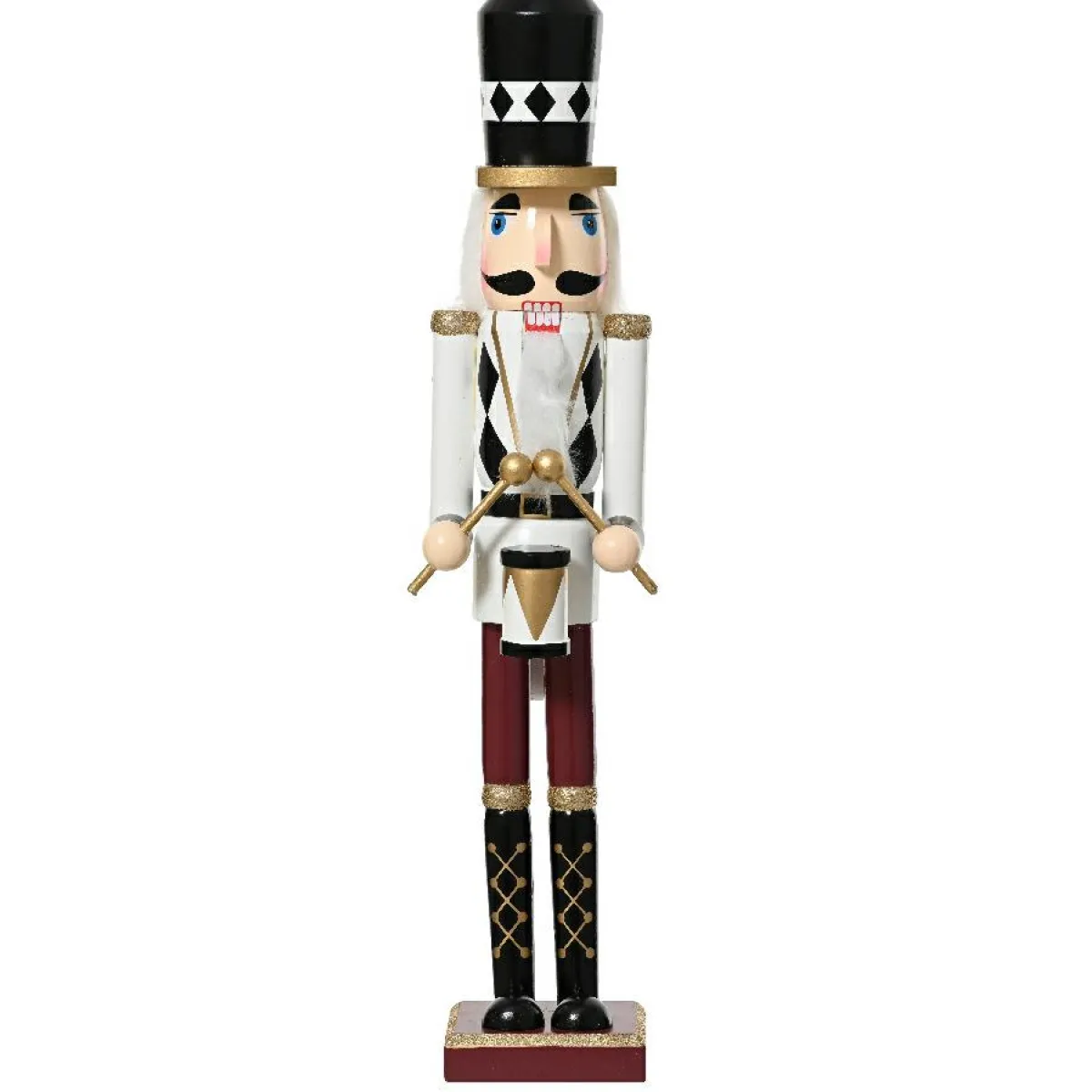 KAEMINGK Soldat Casse-noisette en bois (H50 cm) Gaby et son tambour Impérial Blanc Online