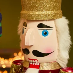 KAEMINGK Soldat Casse-noisette en bois (H89 cm) Augustin le prince Bordeaux Best
