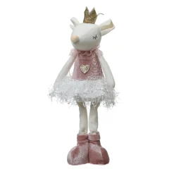 KAEMINGK Souris de Noël debout (H37 cm) Suzane Danseuse ballerine Rose