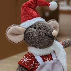 KAEMINGK Souris de Noël (H59 cm) Milo le cuisto Rouge Best