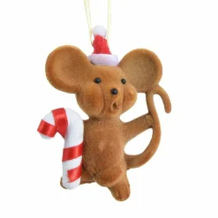 KAEMINGK Souris de Noël (H9 cm) Patzy Marron