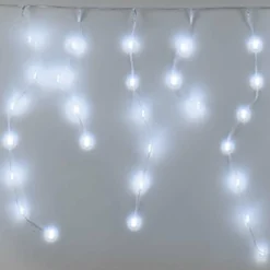 KOOPMAN Stalactite lumineuse 7,10 m 360 LED câble transparent Icicle Blanc froid Best