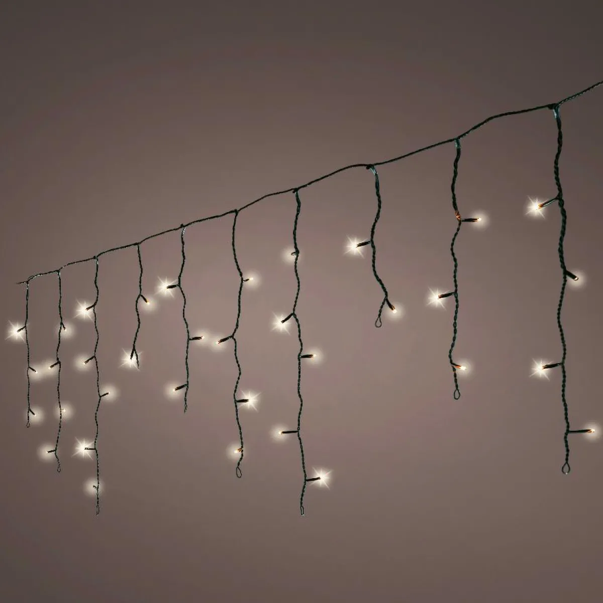 EMINZA Stalactite lumineuse 11 m 259 LED câble noir Stars Blanc chaud Blanc Chaud - câble noir Clearance