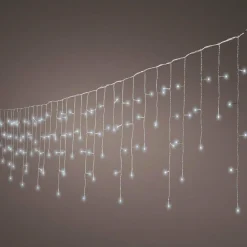 EMINZA Stalactite lumineuse 20 m 490 LED câble blanc Stars Blanc froid Blanc Froid - câble blanc