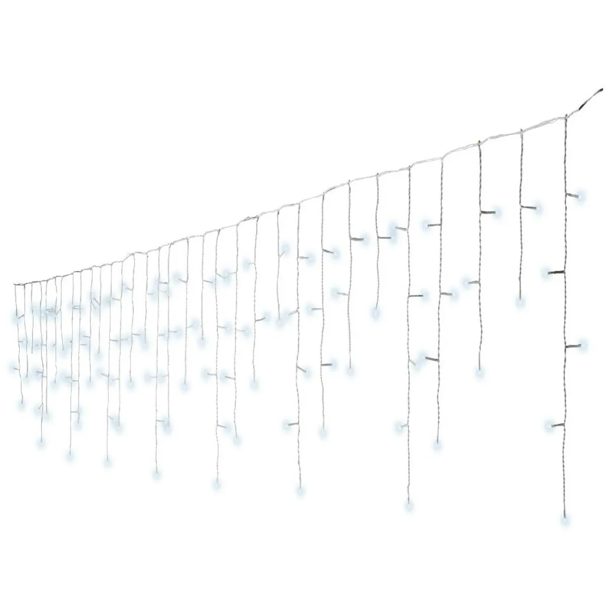 EMINZA Stalactite lumineuse 20 m 490 LED câble blanc Stars Blanc froid Blanc Froid - câble blanc