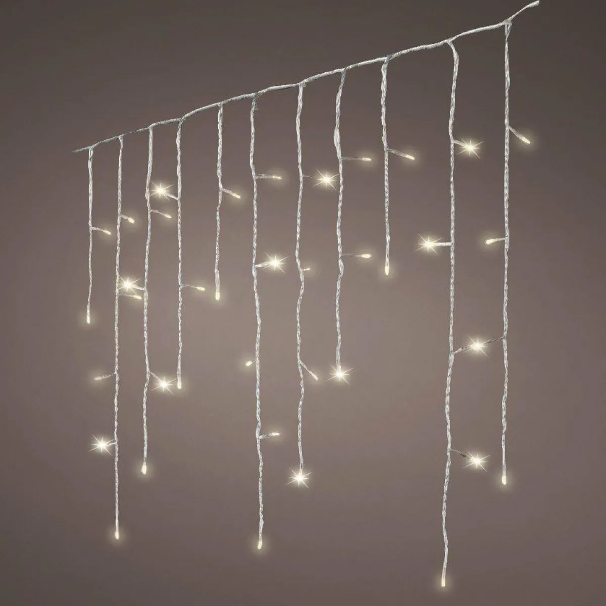 EMINZA Stalactite lumineuse 11,80 m 480 LED câble transparent Stars Blanc chaud Blanc Chaud - câble transparent Discount