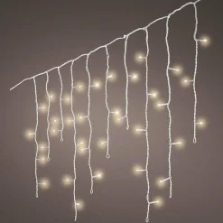 EMINZA Stalactite lumineuse 7,50 m 175 LED câble blanc Stars Blanc chaud Blanc Chaud - câble blanc