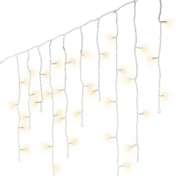 EMINZA Stalactite lumineuse 7,50 m 175 LED câble blanc Stars Blanc chaud Blanc Chaud - câble blanc