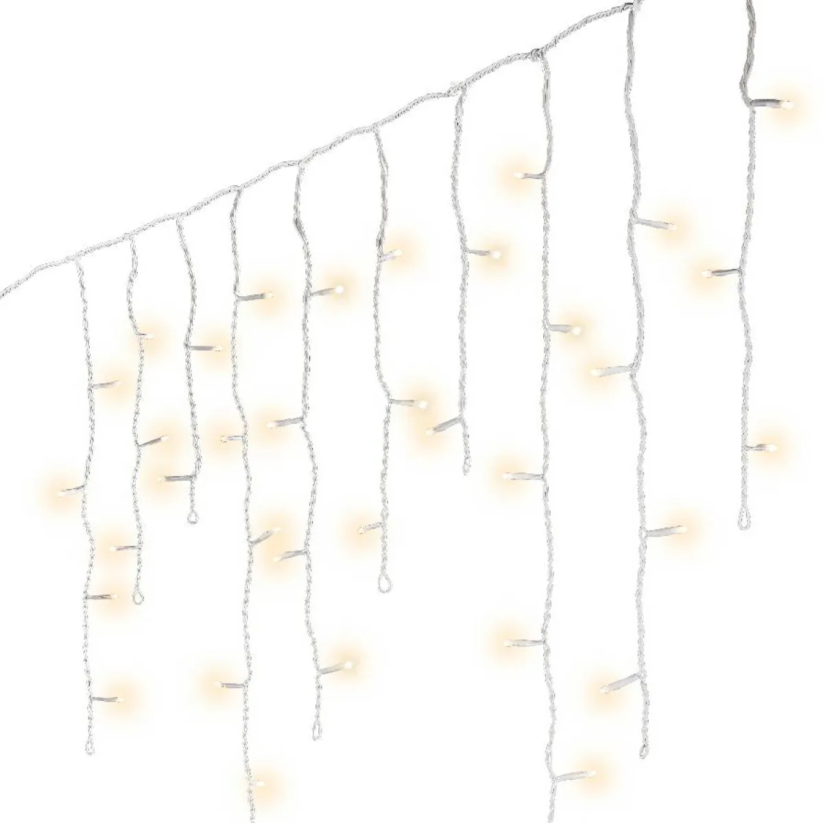 EMINZA Stalactite lumineuse 7,50 m 175 LED câble blanc Stars Blanc chaud Blanc Chaud - câble blanc