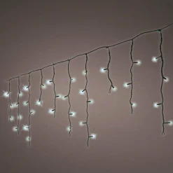 EMINZA Stalactite lumineuse 7,50 m 175 LED câble noir Blanc froid