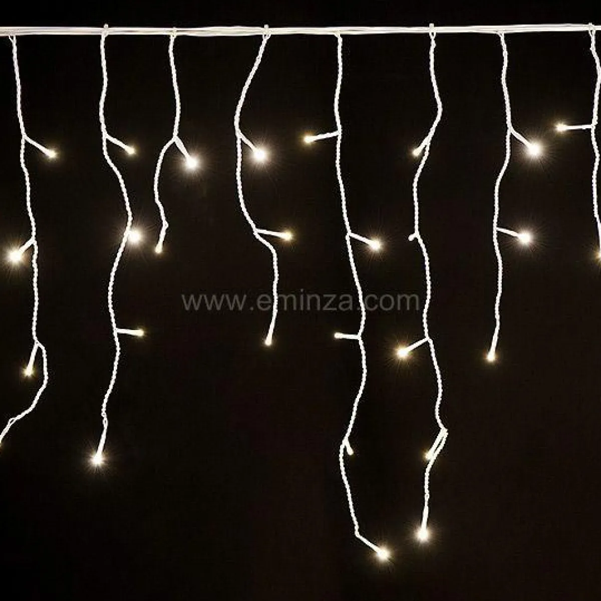 EMINZA Stalactite lumineuse 30 m 900 LED Stars Grande hauteur XL Timer Blanc chaud Blanc Chaud - câble blanc Sale