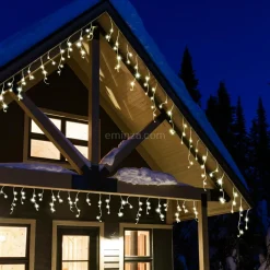 EMINZA Stalactite lumineuse 20 m 490 LED câble blanc Stars Blanc chaud Blanc Chaud - câble blanc Outlet