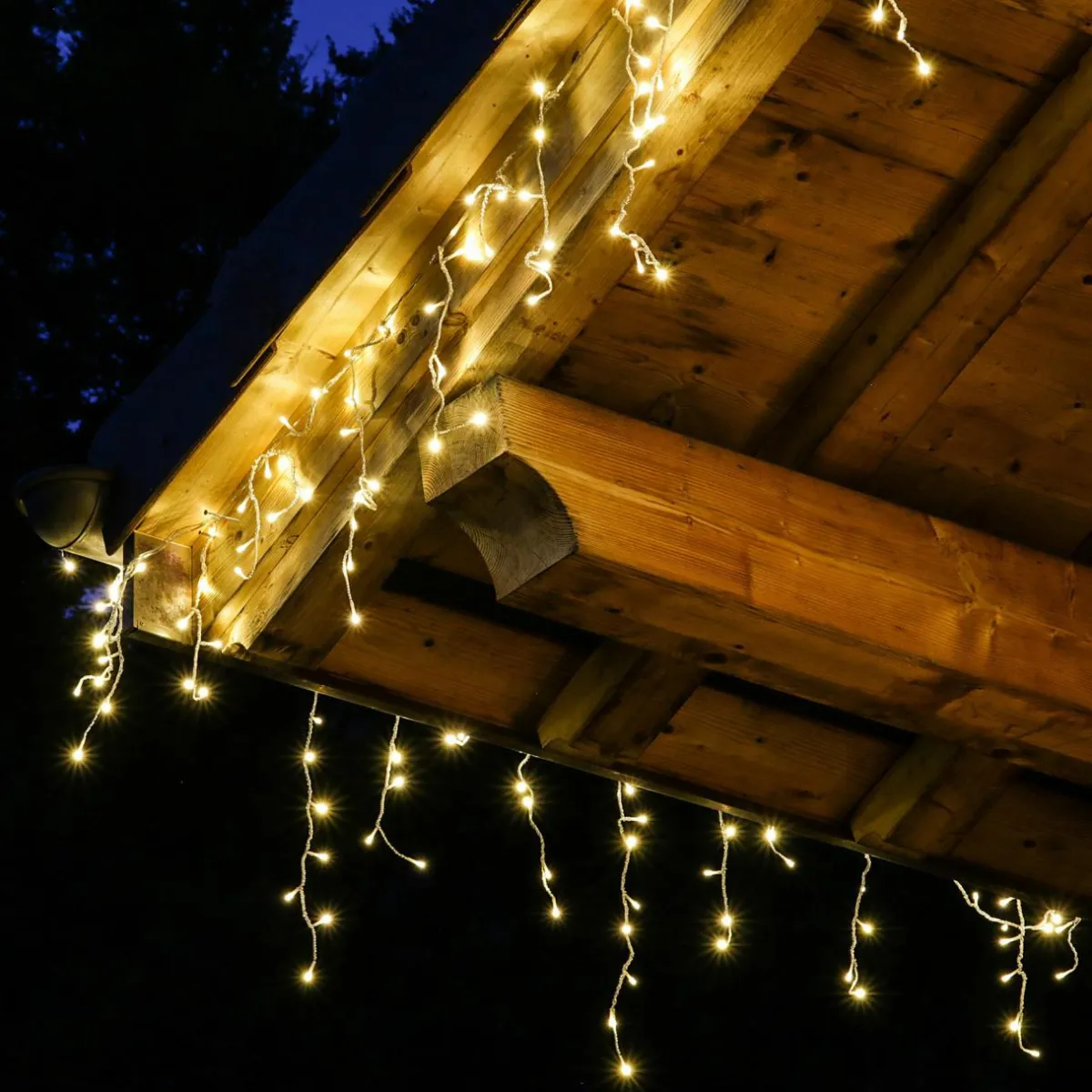 EMINZA Stalactite lumineuse 20 m 490 LED câble blanc Stars Blanc chaud Blanc Chaud - câble blanc Outlet