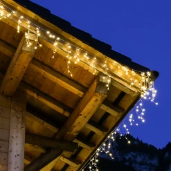EMINZA Stalactite lumineuse 20 m 490 LED câble blanc Stars Blanc chaud Blanc Chaud - câble blanc Outlet