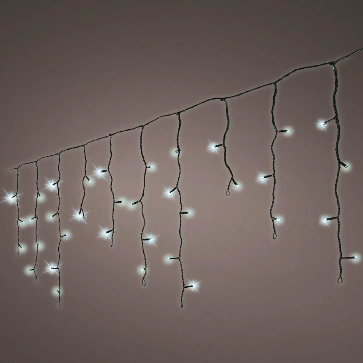 KAEMINGK Stalactite lumineuse 11 m 259 LED câble noir Stars Blanc froid Blanc Froid - câble noir Outlet