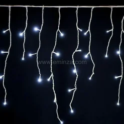 EMINZA Stalactite lumineuse 30 m 900 LED Stars Grande hauteur XL Timer Blanc froid Blanc Froid - câble blanc