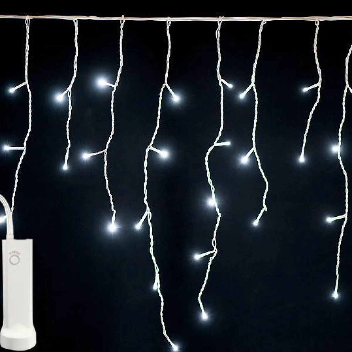 KAEMINGK Stalactite lumineuse à piles 7 m 192 LED Durawise Blanc froid Best