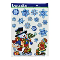 CHRISTMAS DREAM Stickers de Noël pour fenêtre Flocons nuit de Noël Bleu Outlet