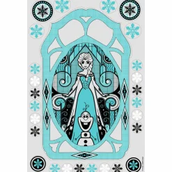 CHRISTMAS INSPIRATIONS Stickers pour fenêtre Disney Reine des Neiges Bleu Sale