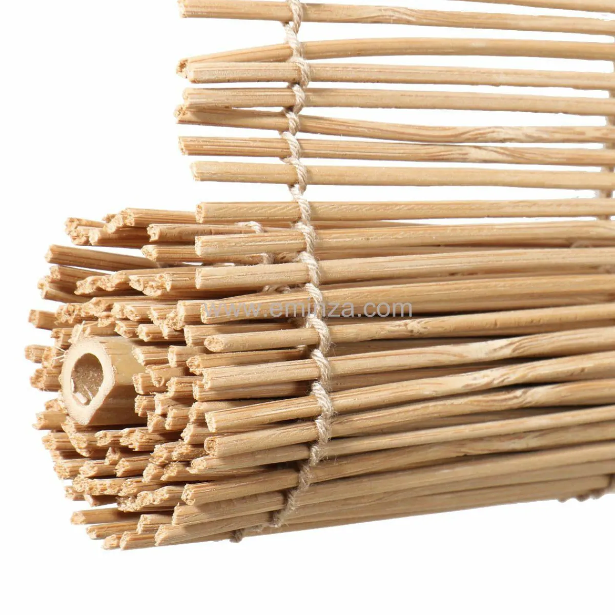LUANCE Store enrouleur à baguettes (90 x 180 cm) Bambou Naturel Sable Outlet