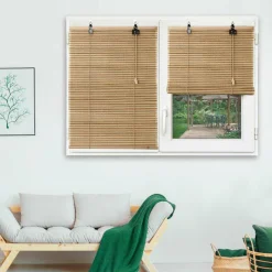 LUANCE Store enrouleur à lattes (120 x 180 cm) Bambou Beige Hot