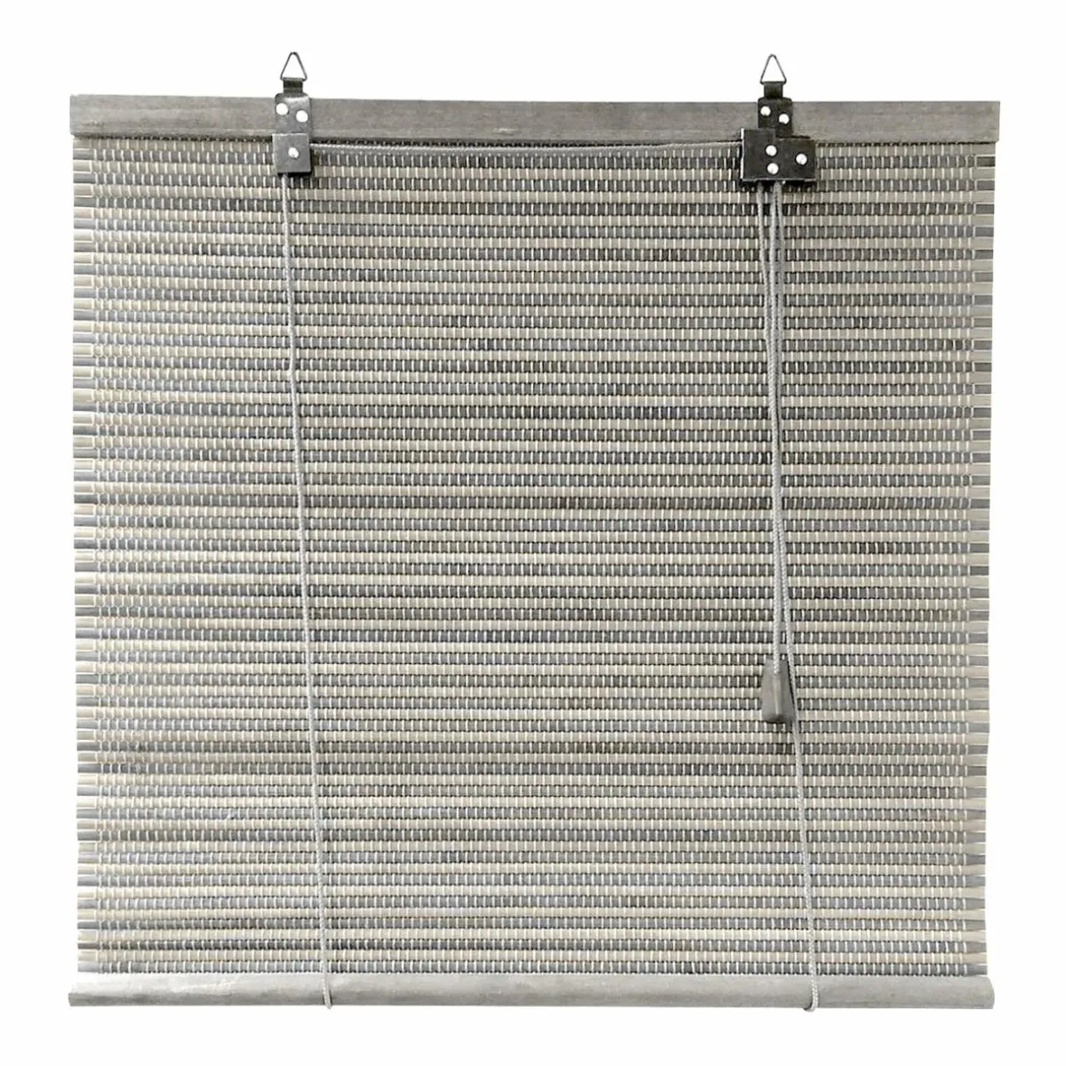 LUANCE Store enrouleur à lattes (90 x 180 cm) Bambou Gris clair et Gris foncé Online