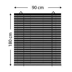 LUANCE Store enrouleur à lattes (90 x 180 cm) Bambou Gris clair et Gris foncé Online