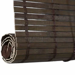 LUANCE Store enrouleur à lattes (40 x 180 cm) Bambou Chocolat Marron Clearance