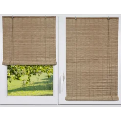 LUANCE Store enrouleur extérieur effet rotin (120 x 180 cm) Tanoa Beige Hot
