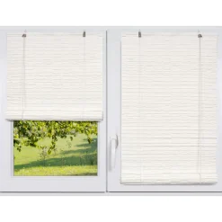 LUANCE Store enrouleur extérieur effet rotin (90 x 180 cm) Tanoa Blanc Clearance