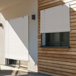 LUANCE Store enrouleur extérieur effet rotin (200 x 200 cm) Tanoa Blanc Outlet