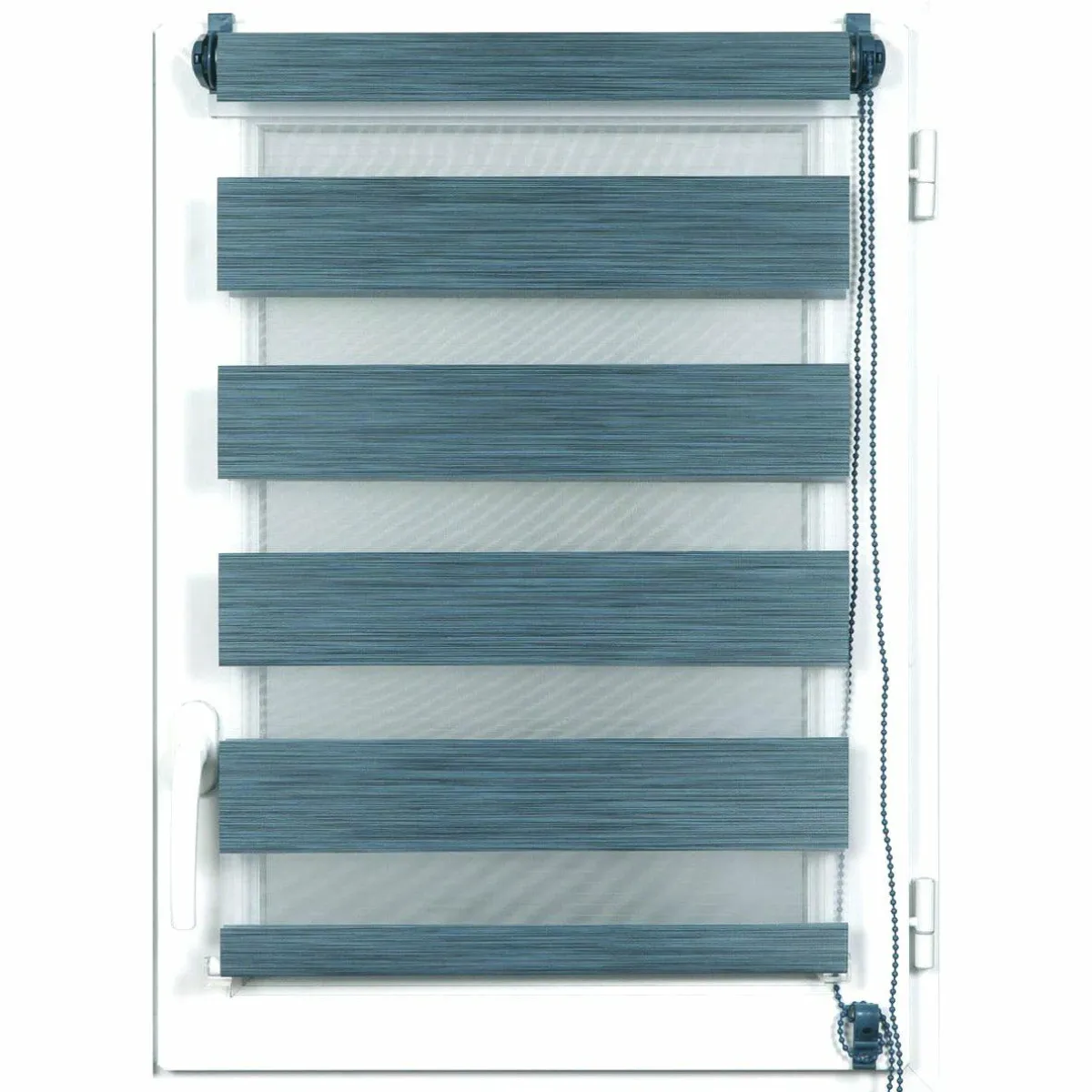 LUANCE Store enrouleur Jour / Nuit (60 x 180 cm) chiné Bleu Outlet