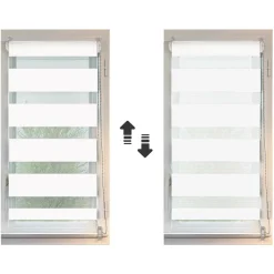 LUANCE Store enrouleur Jour / Nuit (45 x 250 cm) Blanc Sale