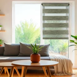 LUANCE Store enrouleur Jour / Nuit (75 x 180 cm) chiné Vert Sale