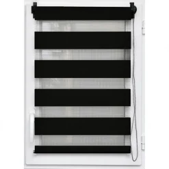 LUANCE Store enrouleur Jour / Nuit (45 x 90 cm) Noir Outlet