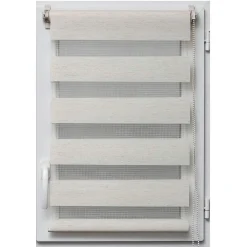 LUANCE Store enrouleur Jour / Nuit (45 x H180 cm) Beige chiné New