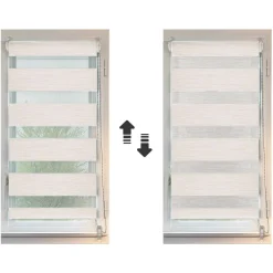 LUANCE Store enrouleur Jour / Nuit (60 x 180 cm) Beige chiné Online