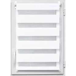 LUANCE Store enrouleur Jour / Nuit (60 x 180 cm) Blanc