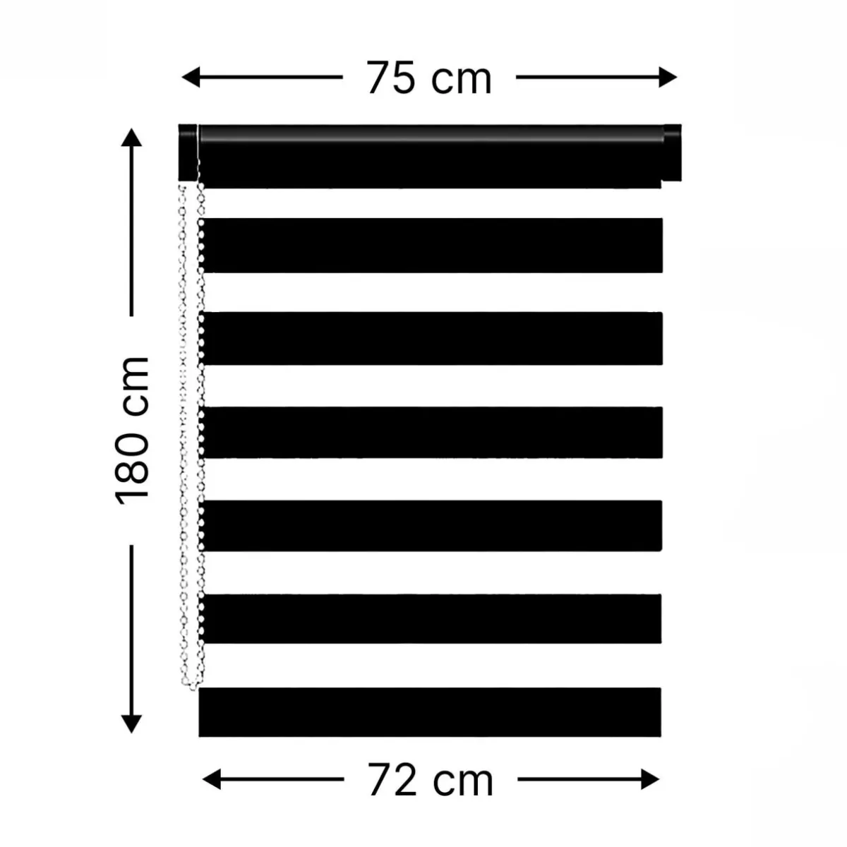 LUANCE Store enrouleur Jour / Nuit (75 x 180 cm) Bleu Sale
