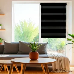 LUANCE Store enrouleur Jour / Nuit (60 x 180 cm) Noir Sale