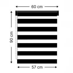 LUANCE Store enrouleur Jour / Nuit (60 x 90 cm) Blanc Sale