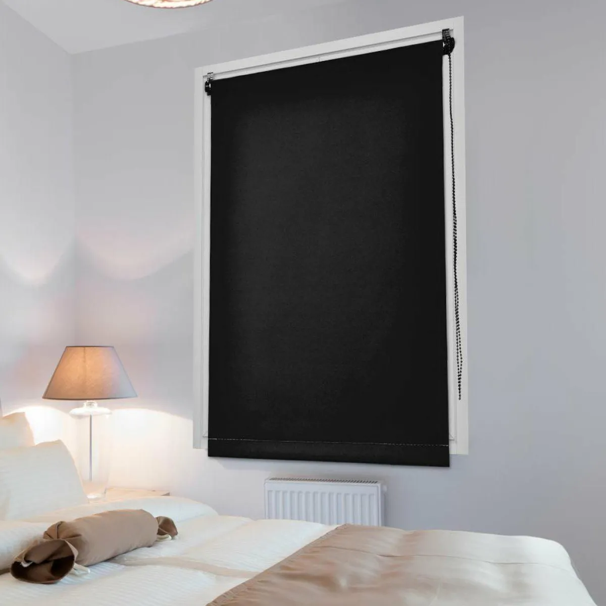 LUANCE Store enrouleur occultant (45 x 90 cm) Uni Noir Clearance