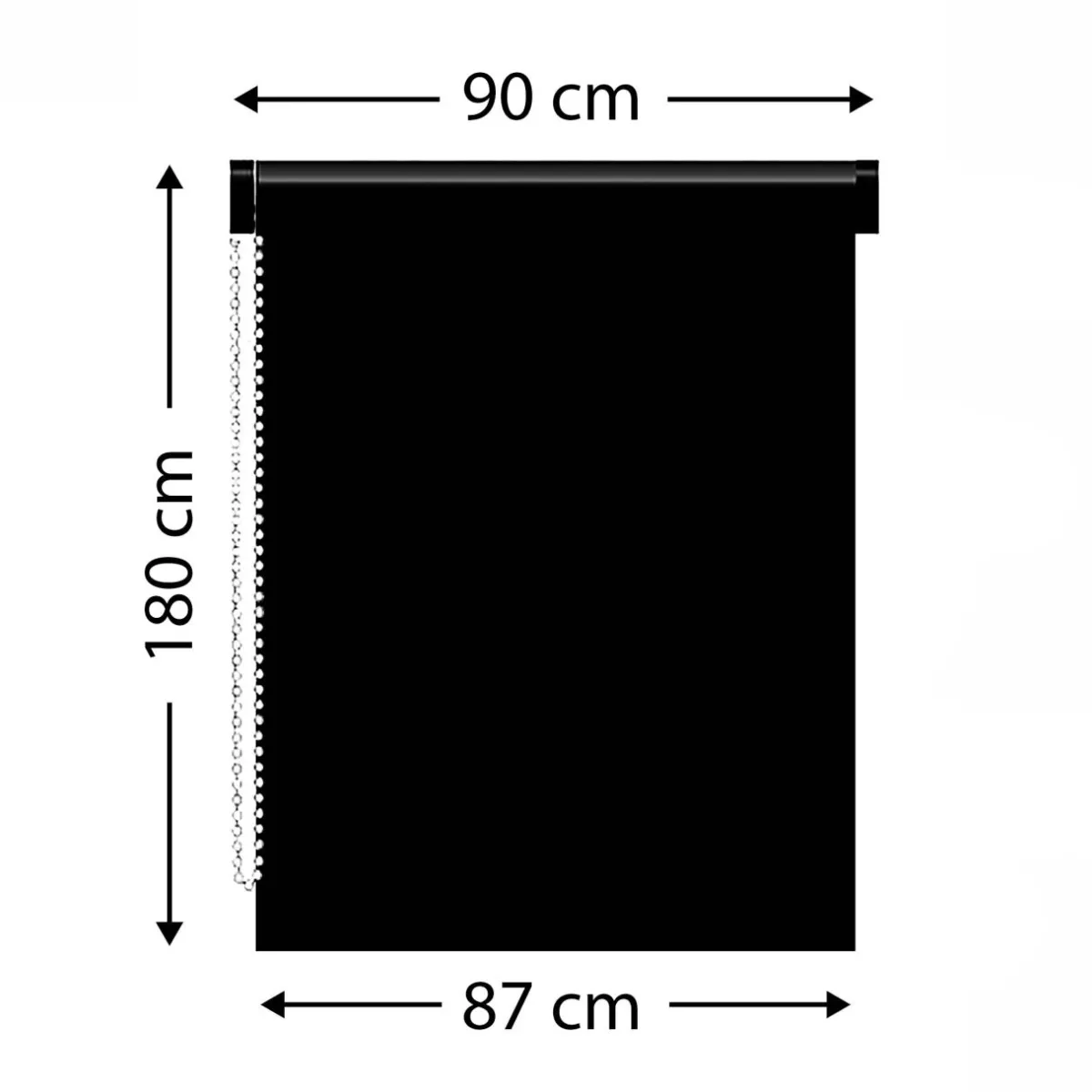 LUANCE Store enrouleur occultant (90 x 180 cm) Lio Gris Discount