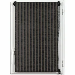 LUANCE Store enrouleur tamisant (60 x 180 cm) Rayures Noir Outlet