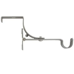 LUANCE Support à tringle pour caisson de volet roulant (L135 / D20 mm) mat Argent Outlet