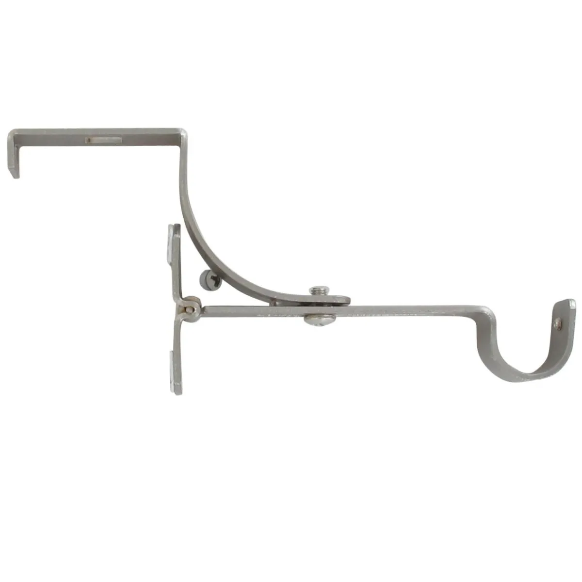 LUANCE Support à tringle pour caisson de volet roulant (L135 / D20 mm) mat Argent Outlet