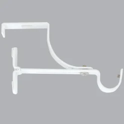 LUANCE Support à tringle pour caisson de volet roulant (L135 / D20 mm) satiné Blanc Clearance