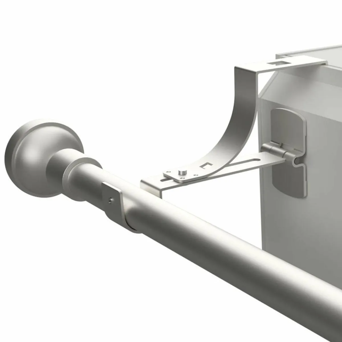 LUANCE Support à tringle pour caisson de volet roulant (L135 / D28 mm) mat Argent Best