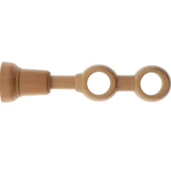 LUANCE Support tringle double fixe bois (L21.5 cm /D28 mm) Nils Vernis Beige Hot